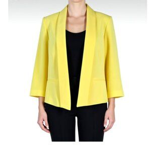 Collarless blazer, Black Label by Evan -Picone, fully lined blazer Size 4 NWT